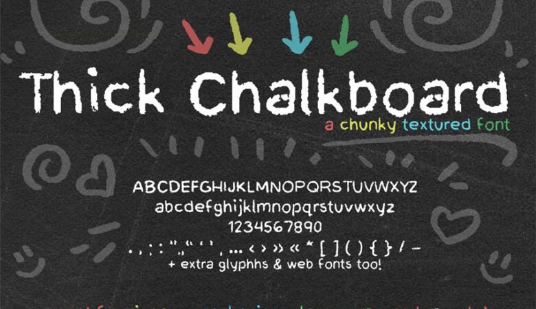 Thick Chalkboard Font