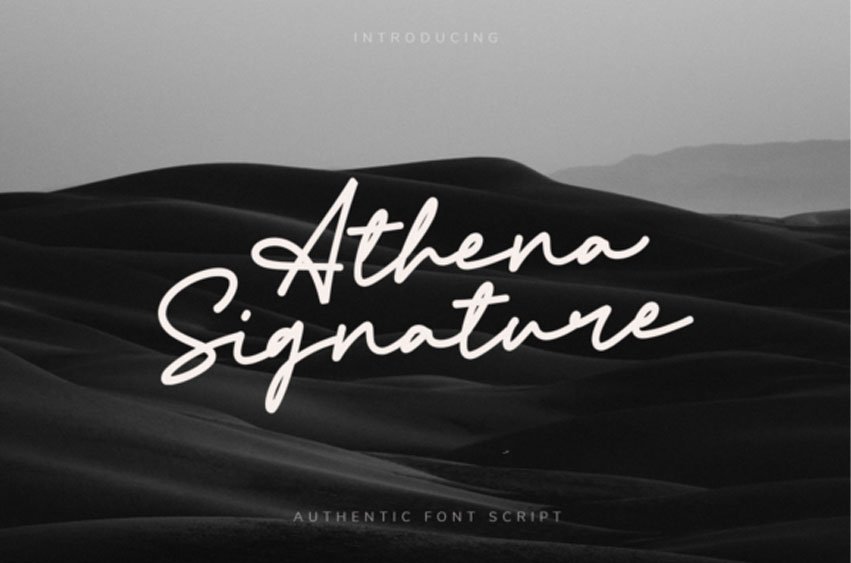 Athena Signature Font