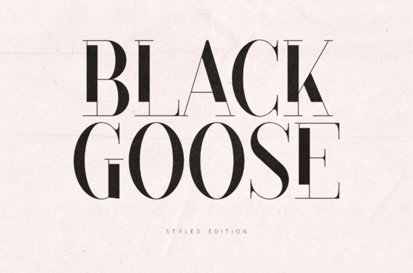 Black Goose Serif Font