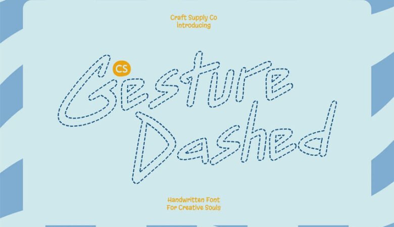 CS Gesture Dashed Font