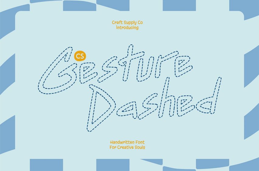 CS Gesture Dashed Font