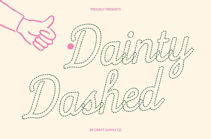 Dainty Dashed Font