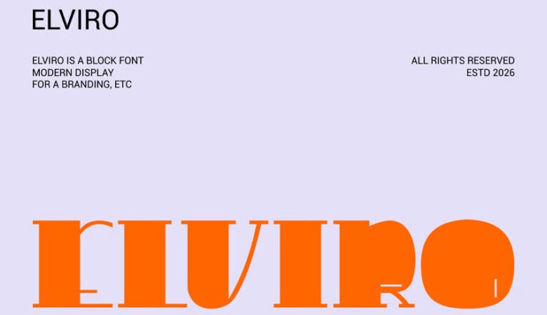 Elviro Block Font