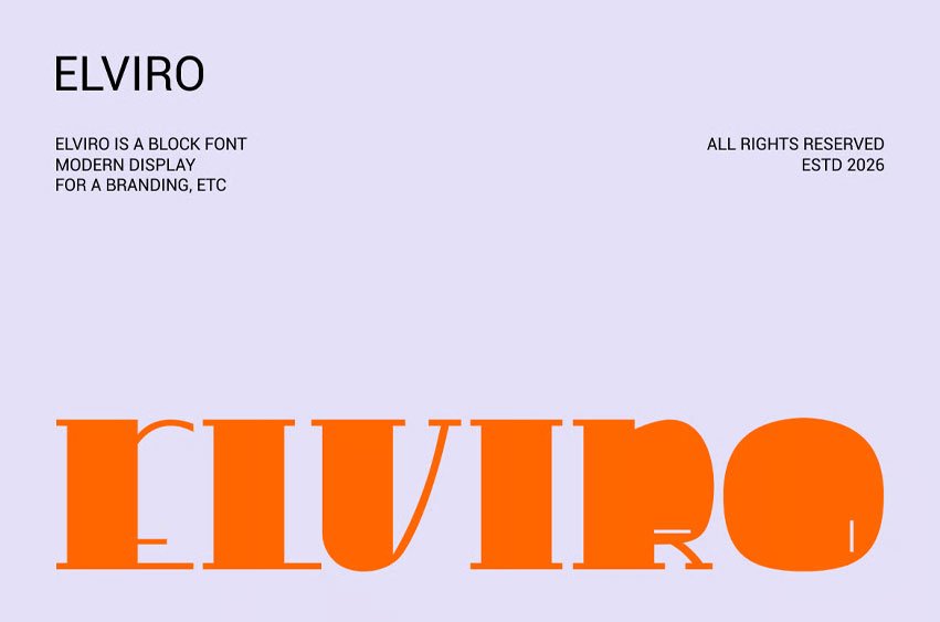 Elviro Block Font