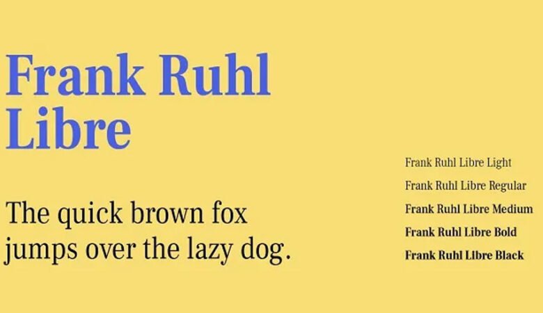 Frank Ruhl Libre Font