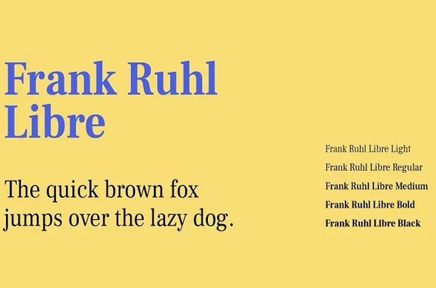 Frank Ruhl Libre Font