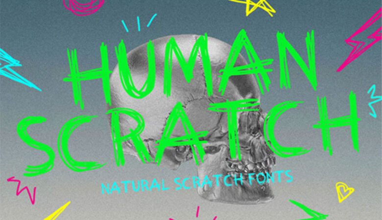 Human Scratch Font