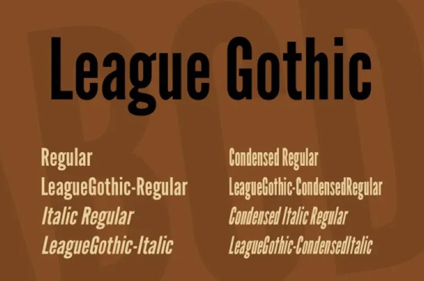 League Gothic Font