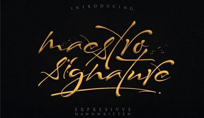 Maestro Signature Font