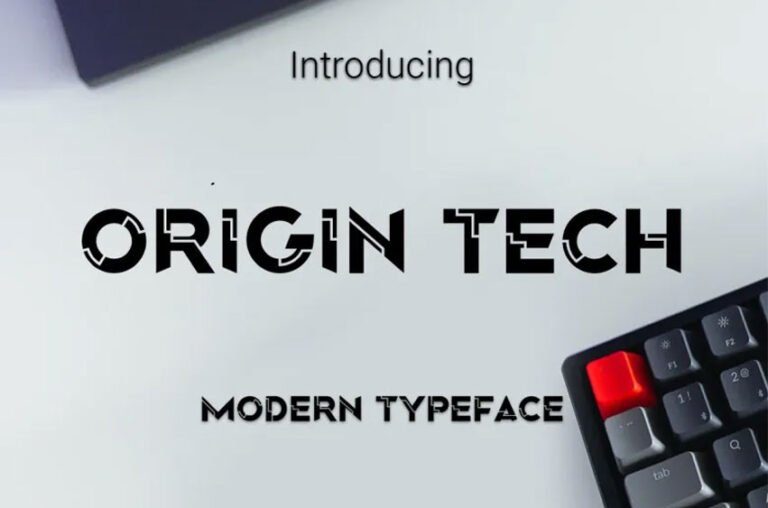 Origin Tech Font - FreeDaFonts