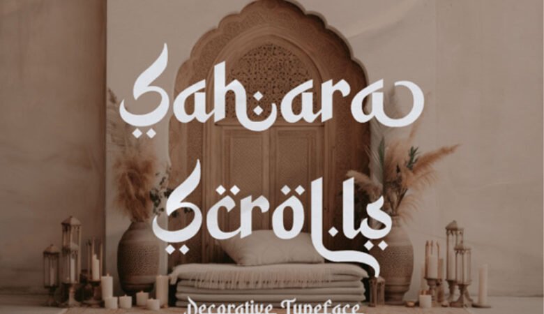 Sahara Scrolls Font