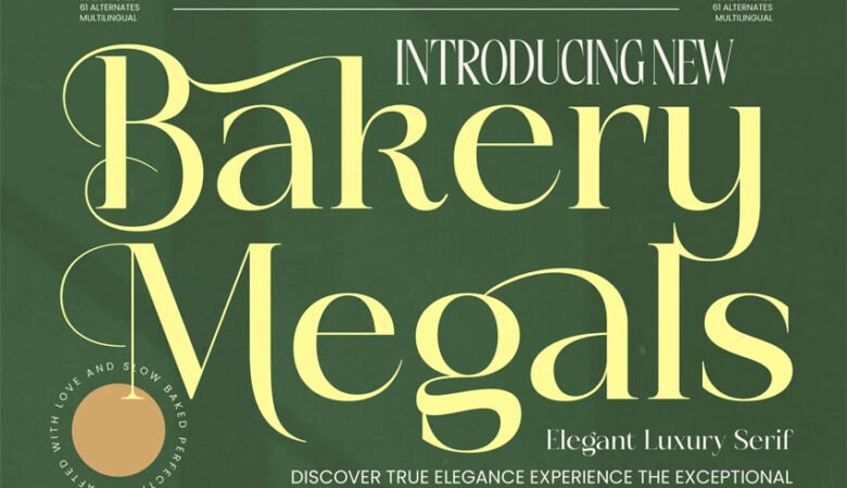 Bakery Megals Font