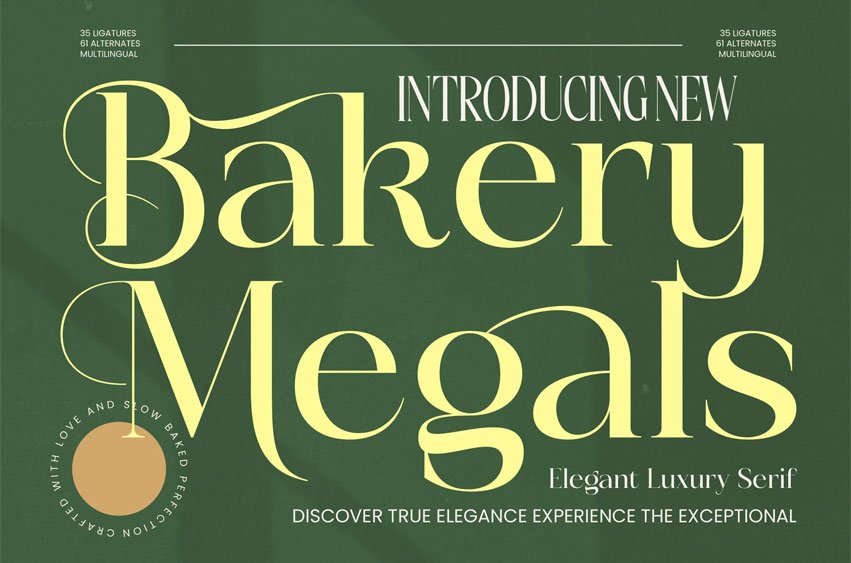Bakery Megals Font