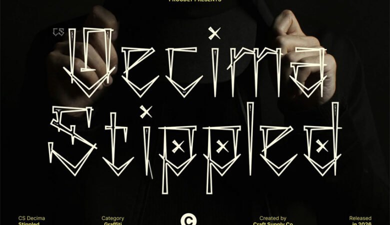 CS Decima Stippled Font