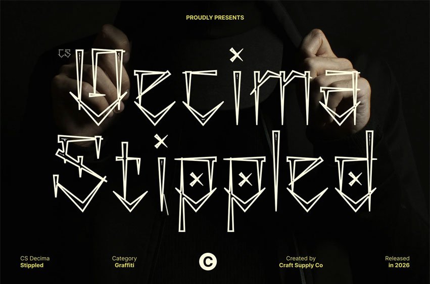 CS Decima Stippled Font