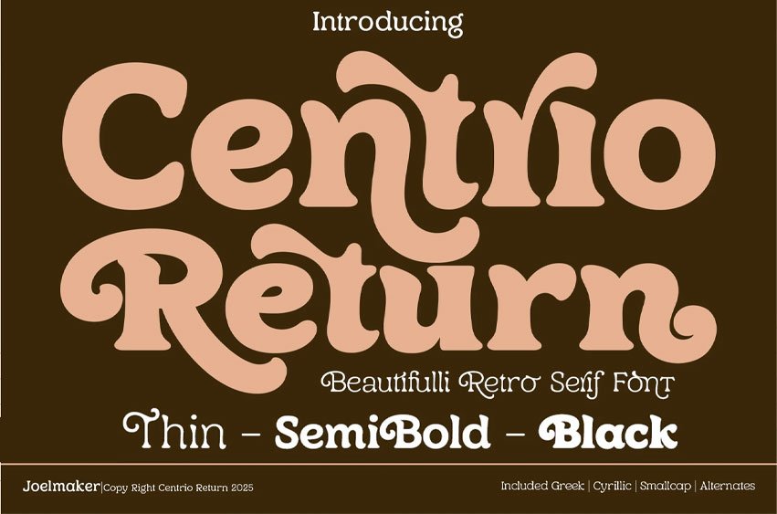 Centrio Return Font