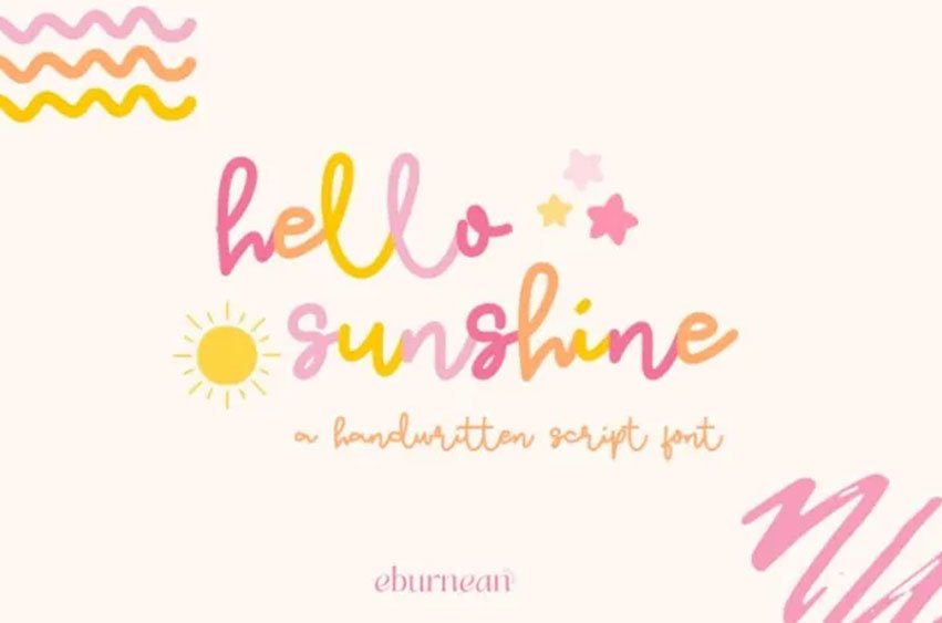 Hello Sunshine Font