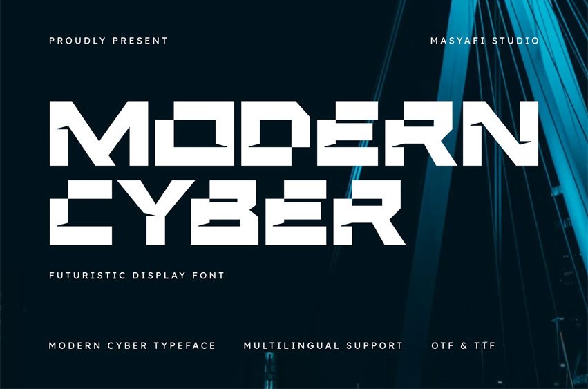 Modern Cyber Font