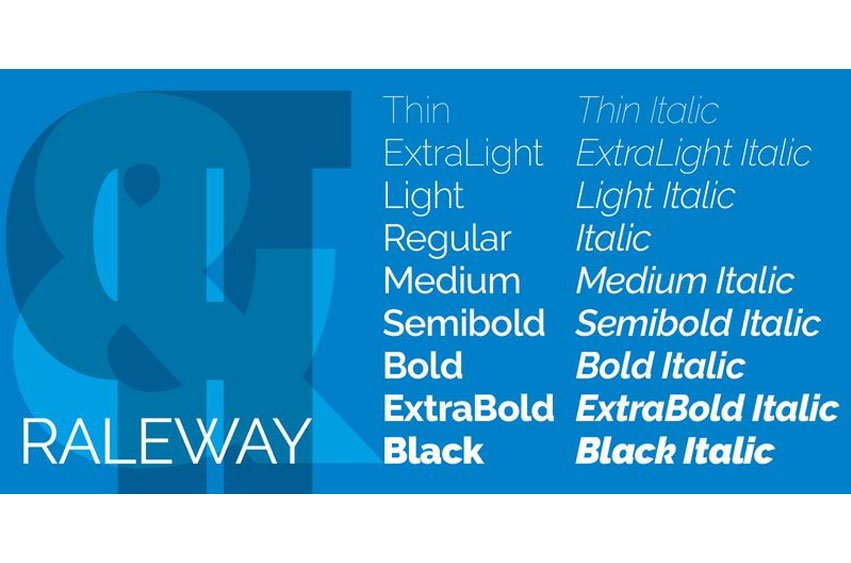 Raleway Sans Font