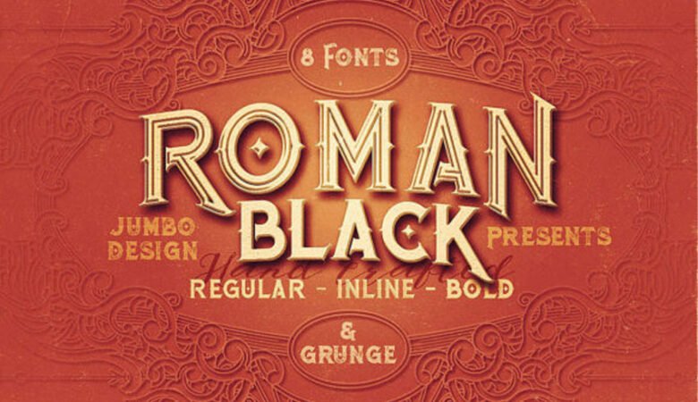 Roman Black Font