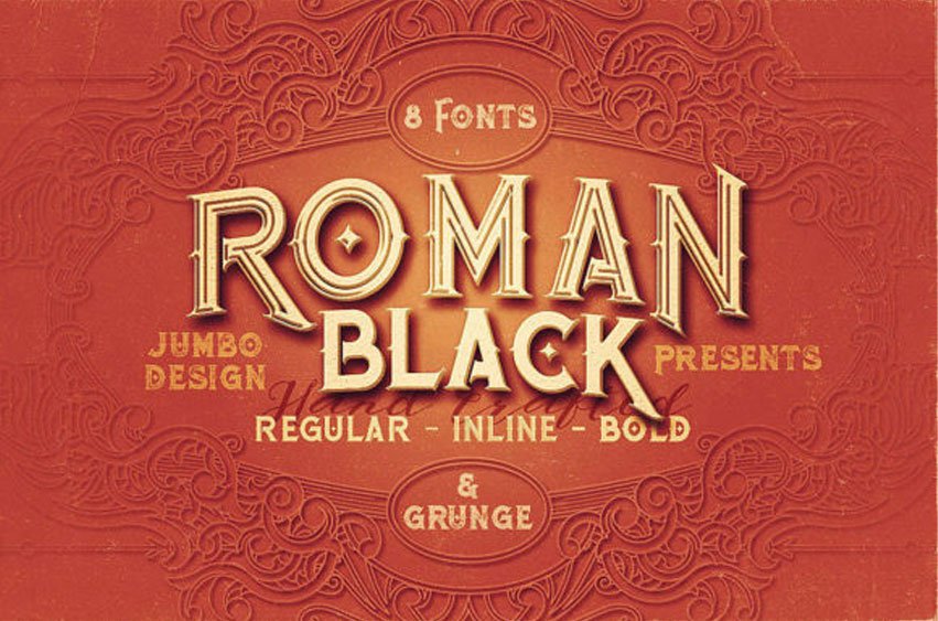 Roman Black Font
