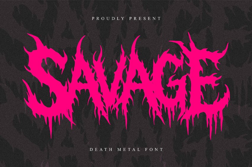 Savage Death Metal Font