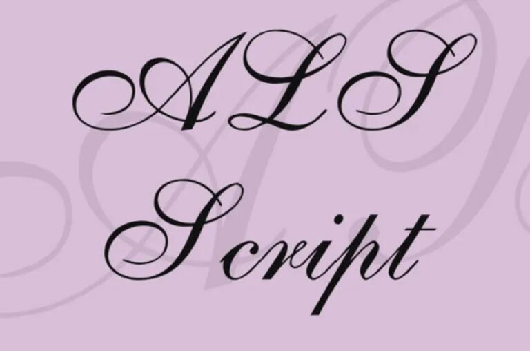 ALS Script Font - FreeDaFonts