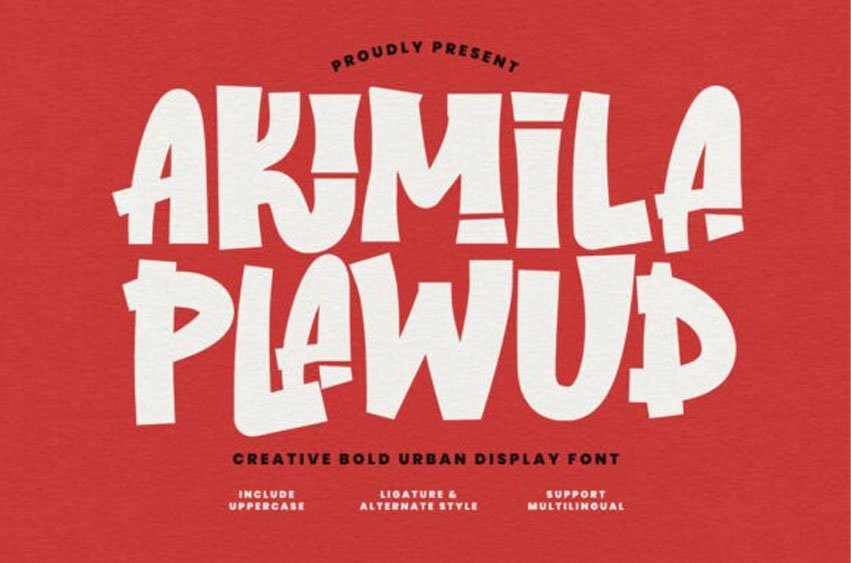 Akimila Plawud Font