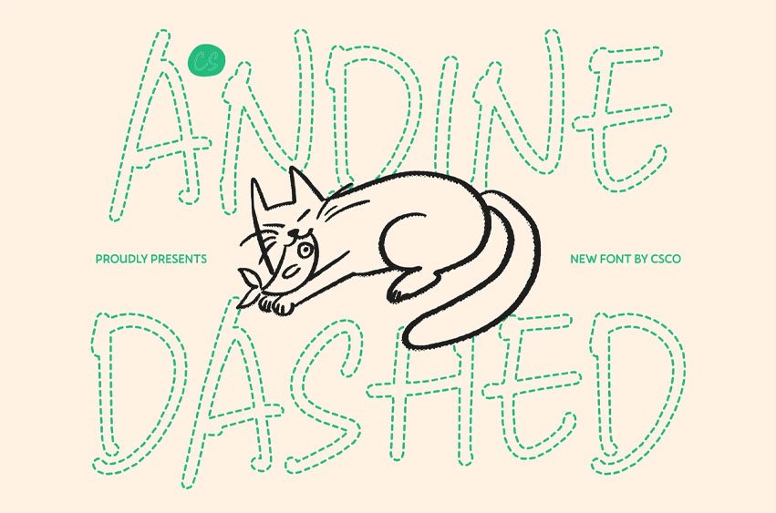 Andine Dashed Font