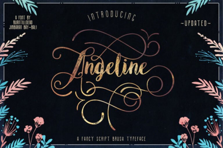 Angeline Brush Font - FreeDaFonts