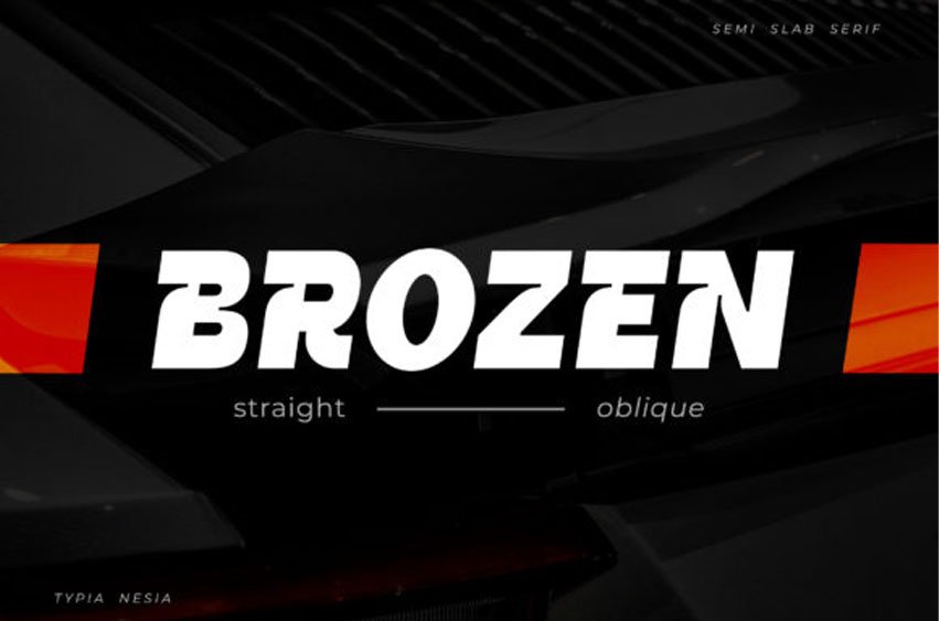 Brozen Font