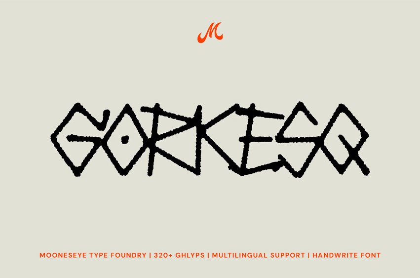 Gorkesq Handwritten Font