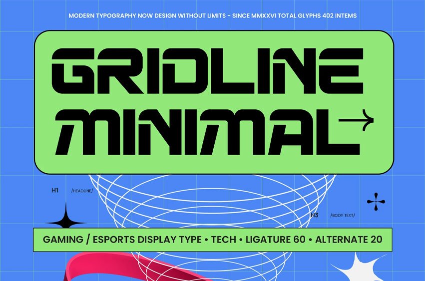 Gridline Minimal Font