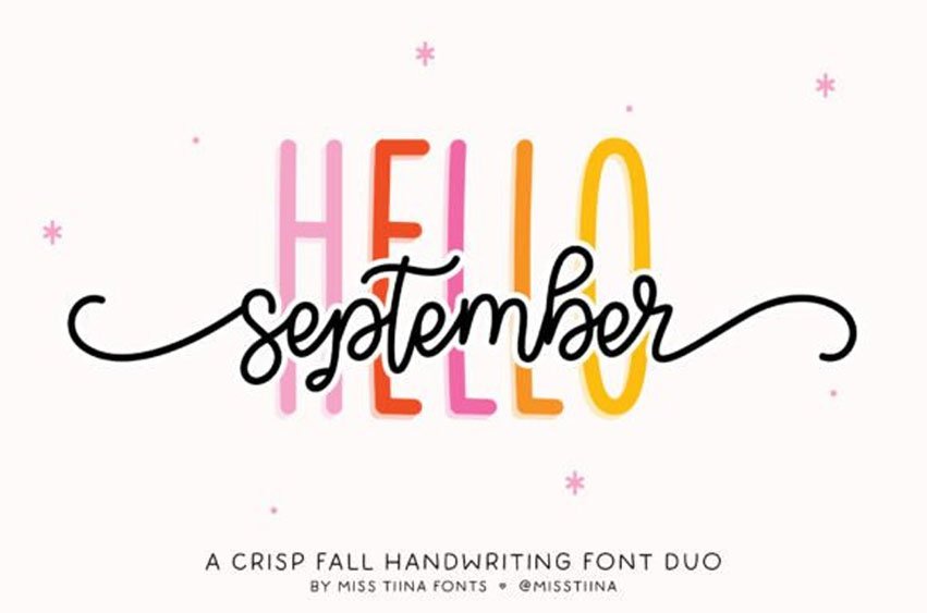 Hello September Font