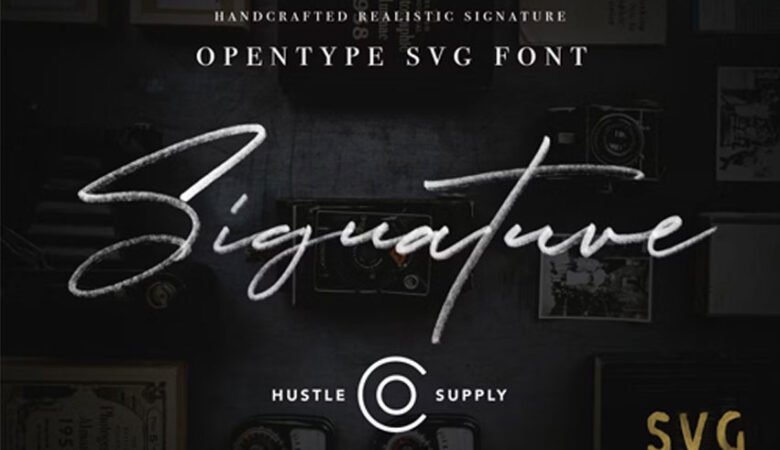 JV Signature SVG Font