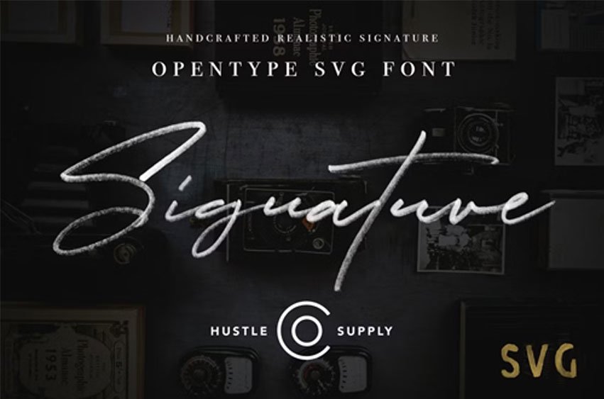 JV Signature SVG Font