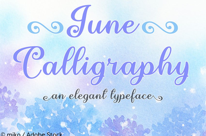 June Calligraphy Font