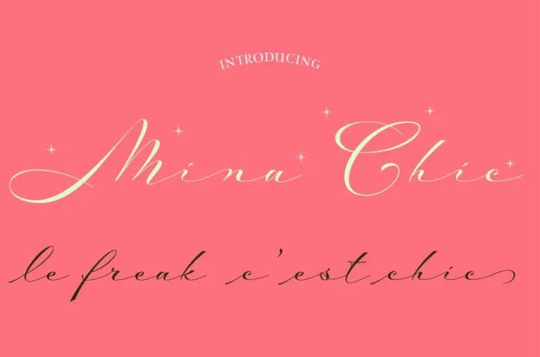 Mina Chic Font - FreeDaFonts
