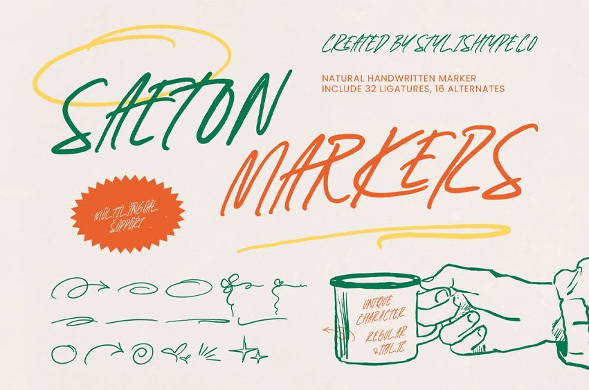 Saeton Markers Font