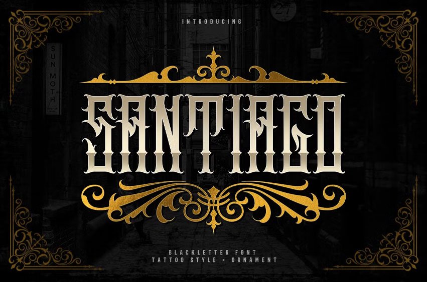 Santiago Blackletter Font