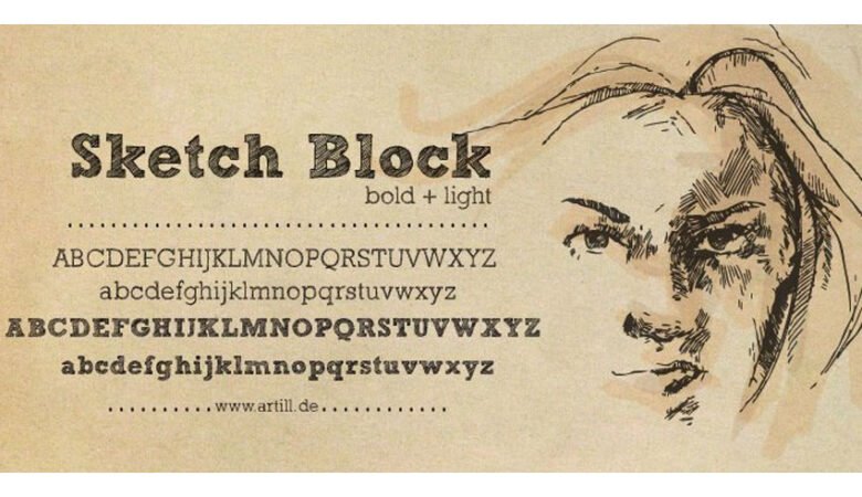 Sketch Block Font