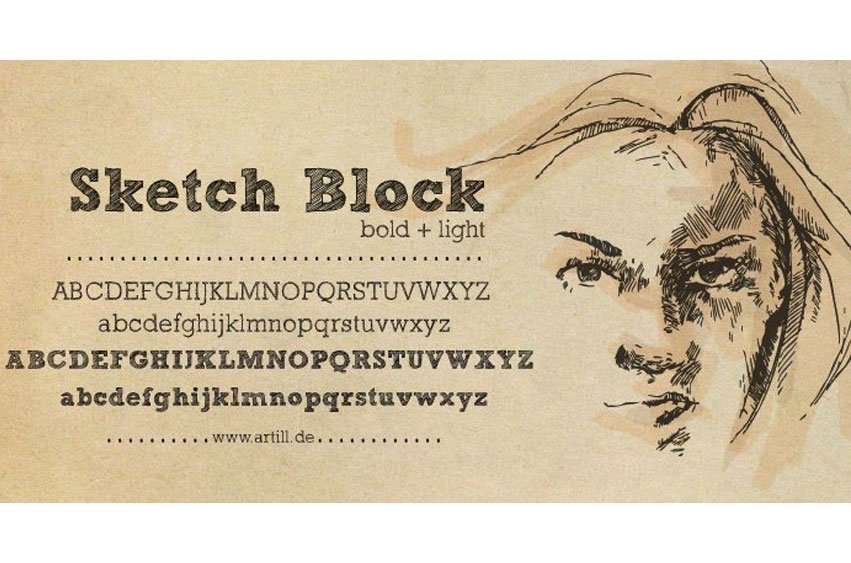 Sketch Block Font