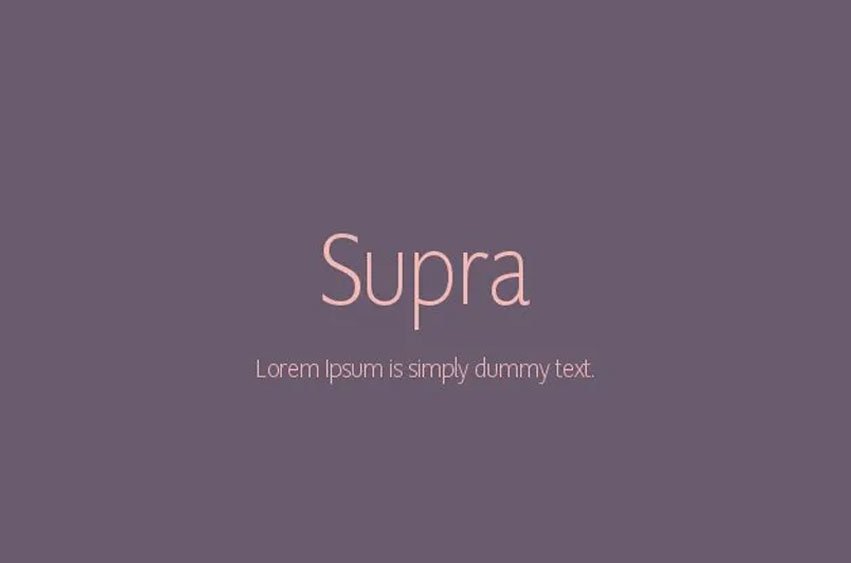 Supra Font
