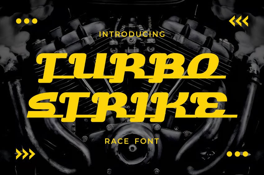 Turbo Strike Race Font