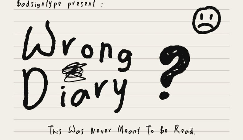 Wrong Diary Font