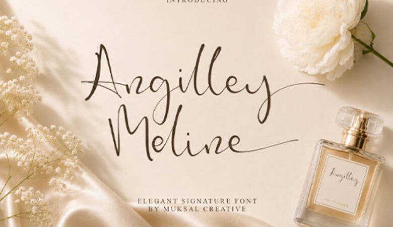Angilley Meline Font