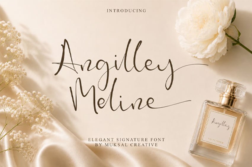 Angilley Meline Font