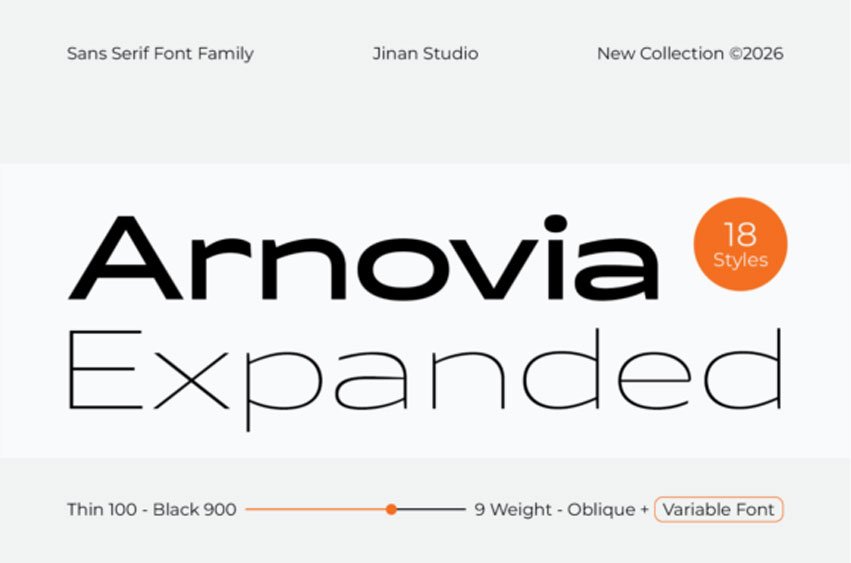 Arnovia Expanded Font