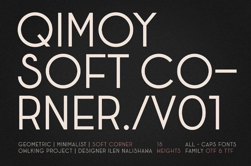 Qimoy Soft Corner Font