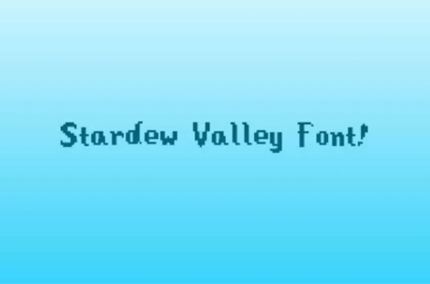 Stardew Valley 3D Font